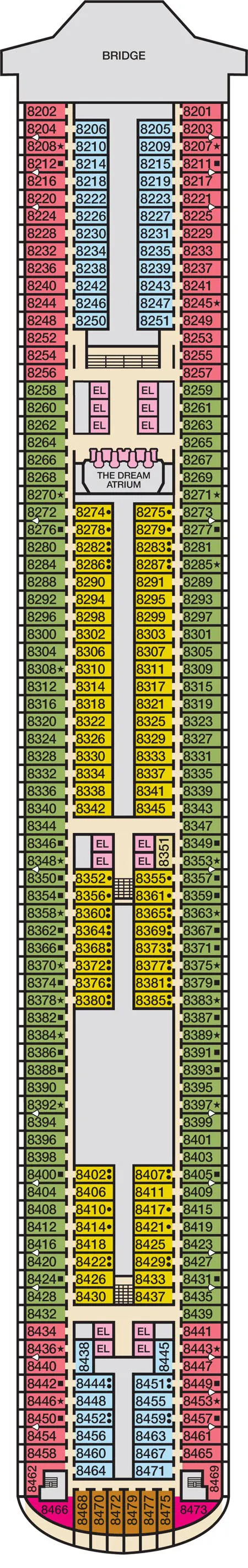 Detailed Carnival Dream Deck Plan - Cruise Deck Info