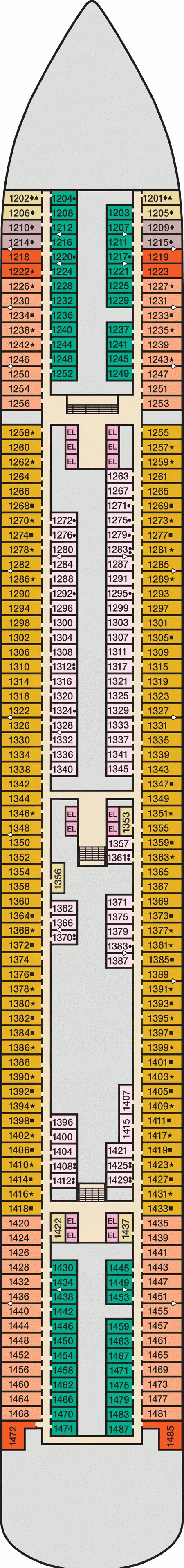 Carnival Vista Deck Plan - Cruise Deck Info