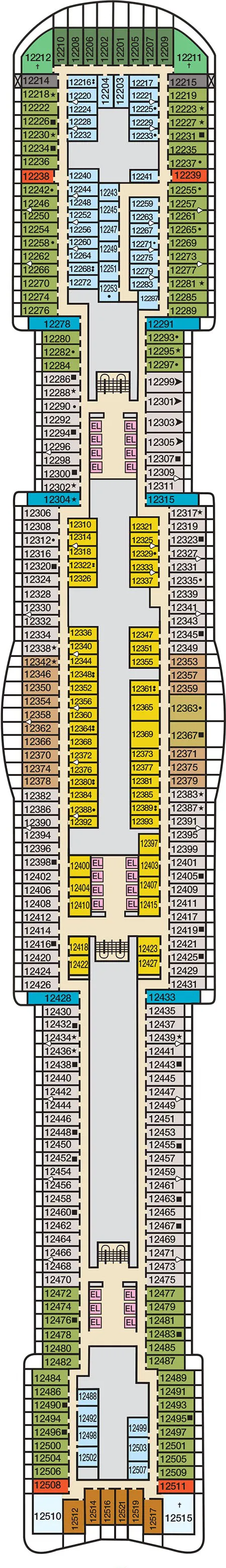 Carnival Jubilee Deck Plan in Detail - Cruise Deck Info