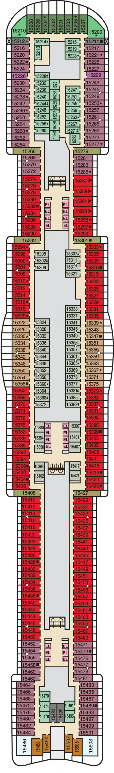 Carnival Jubilee Deck Plan in Detail - Cruise Deck Info