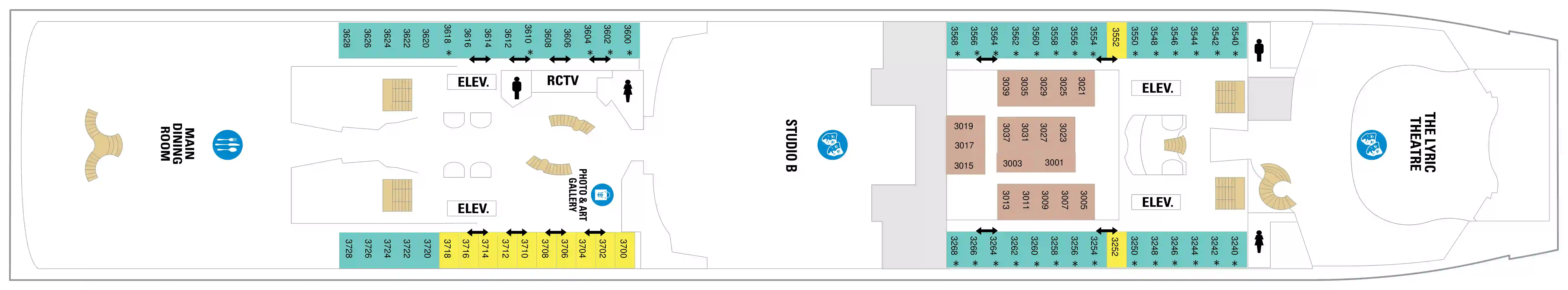 adventure of the seas deck 3 deck plan