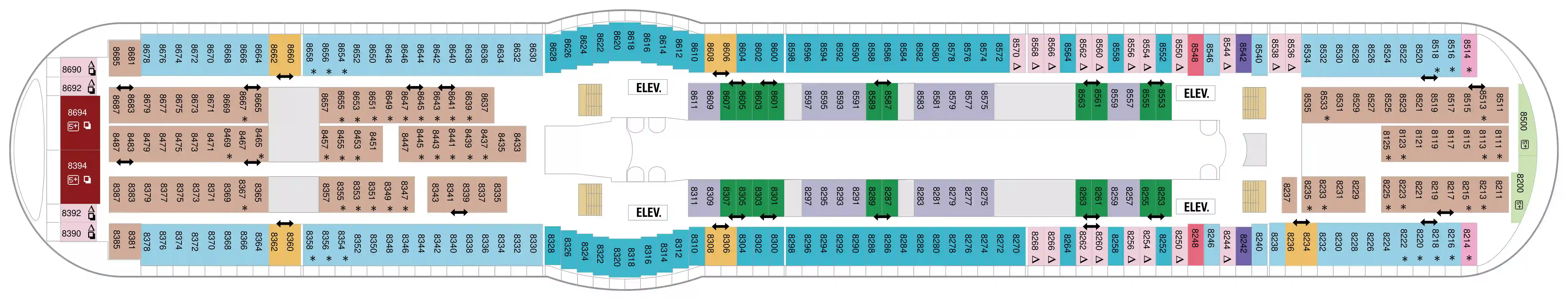 adventure of the seas deck 8 deck plan