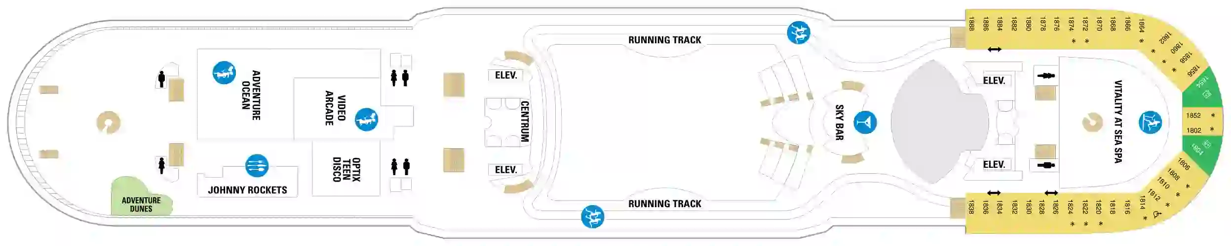 adventure of the seas deck 12 deck plan