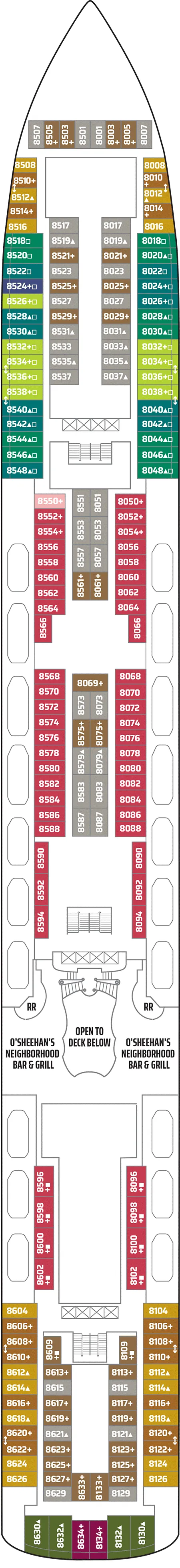 Norwegian Pearl Deck Plan Cruise Deck Info 8592