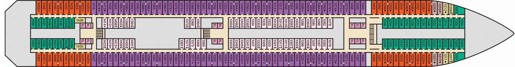 Carnival Conquest Deck 1 Deck Plan