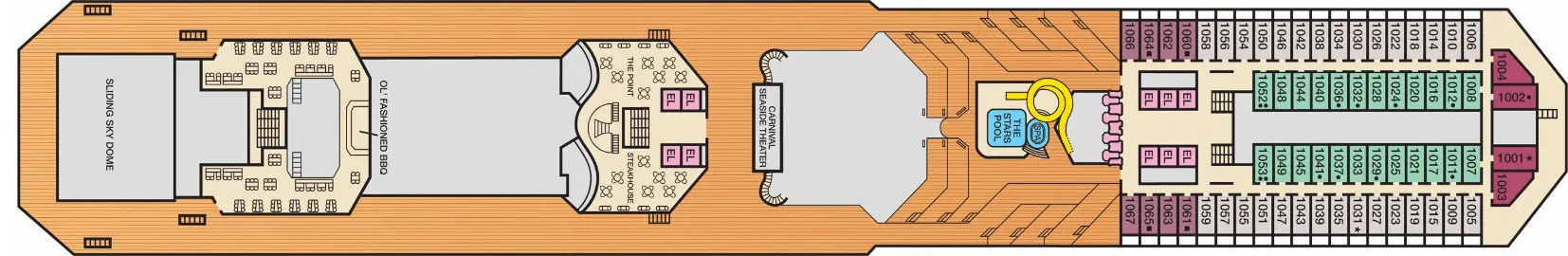 Carnival Conquest Deck 10 Deck Plan