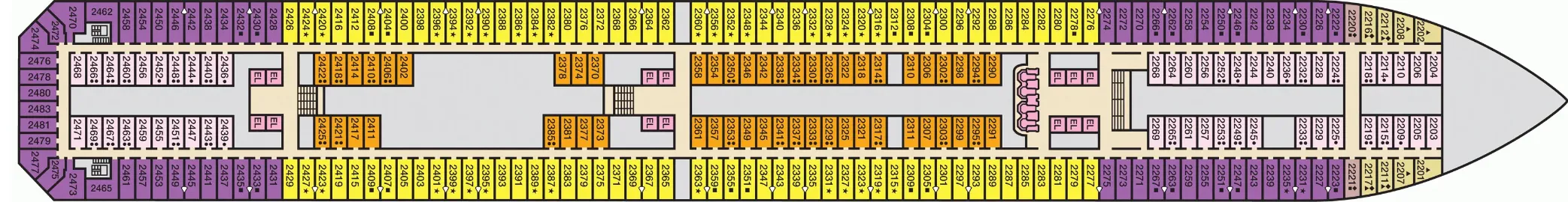 Carnival Conquest Deck 2 Deck Plan