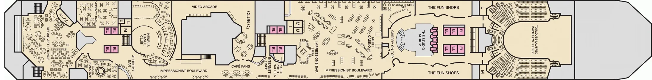 Carnival Conquest Deck 5 Deck Plan