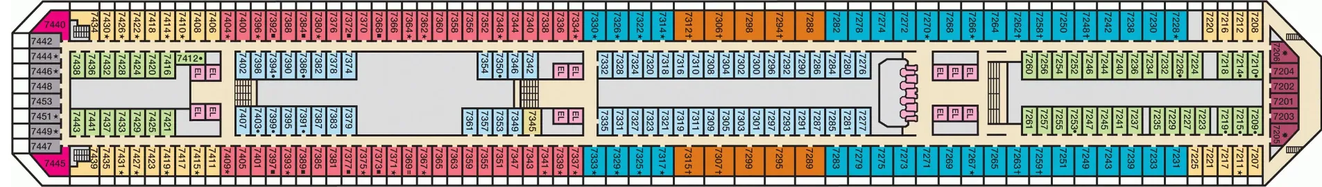 Carnival Conquest Deck 7 Deck Plan