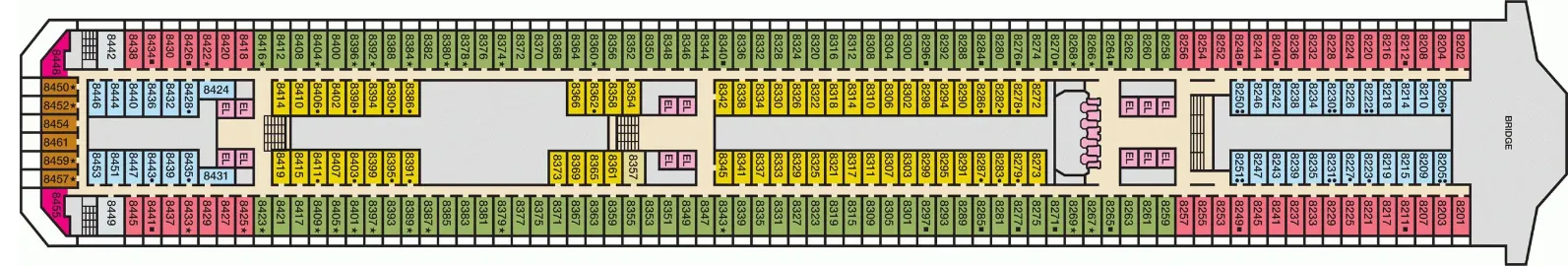 Carnival Conquest Deck 8 Deck Plan 