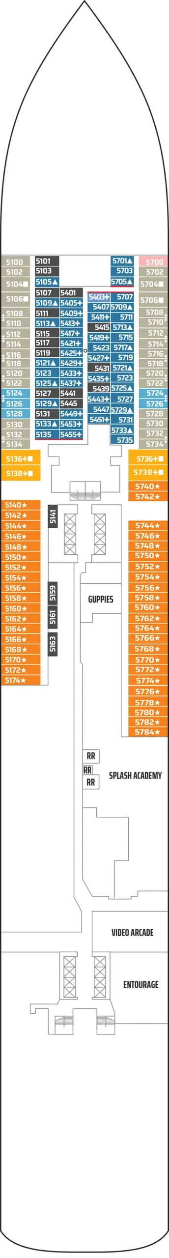 Norwegian Bliss Deck 5 Deck Plan Explained - Cruise Deck Info