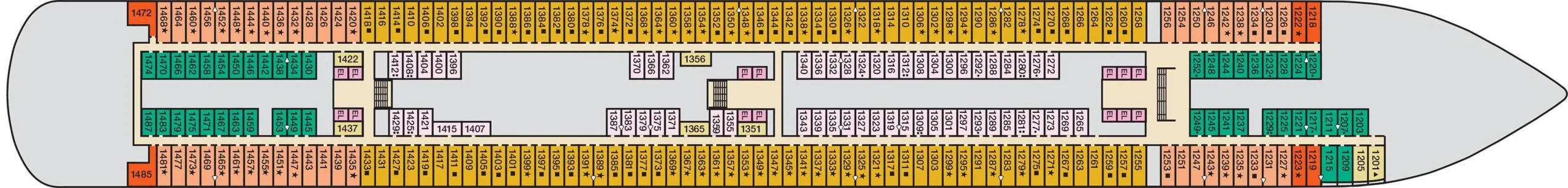 Detailed Carnival Firenze Deck Plan - Cruise Deck Info