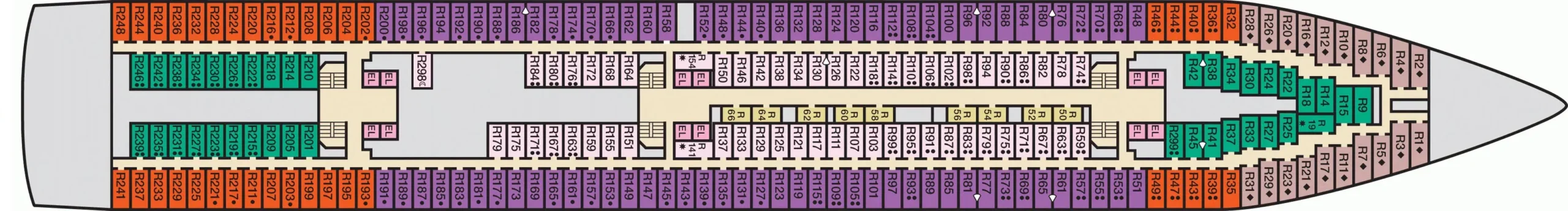 Detailed Carnival Elation Deck Plan - Cruise Deck Info